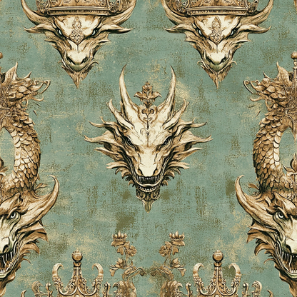 Gilded Wyvern Pattern 18 Minky Fabric