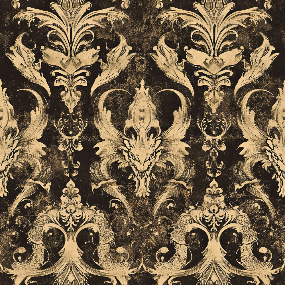 Gilded Wyvern Pattern 19 Minky Fabric