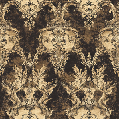 Gilded Wyvern Pattern 1 Minky Fabric
