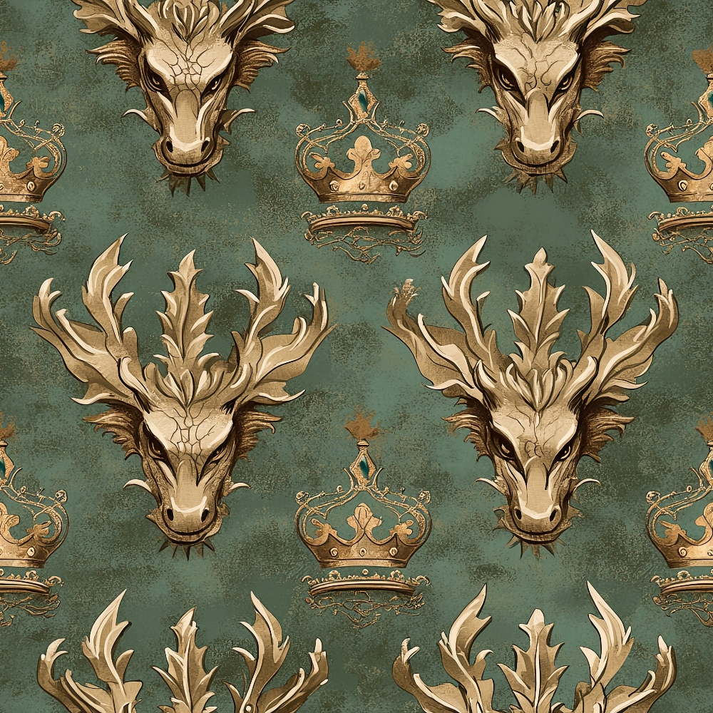 Gilded Wyvern Pattern 20 Minky Fabric