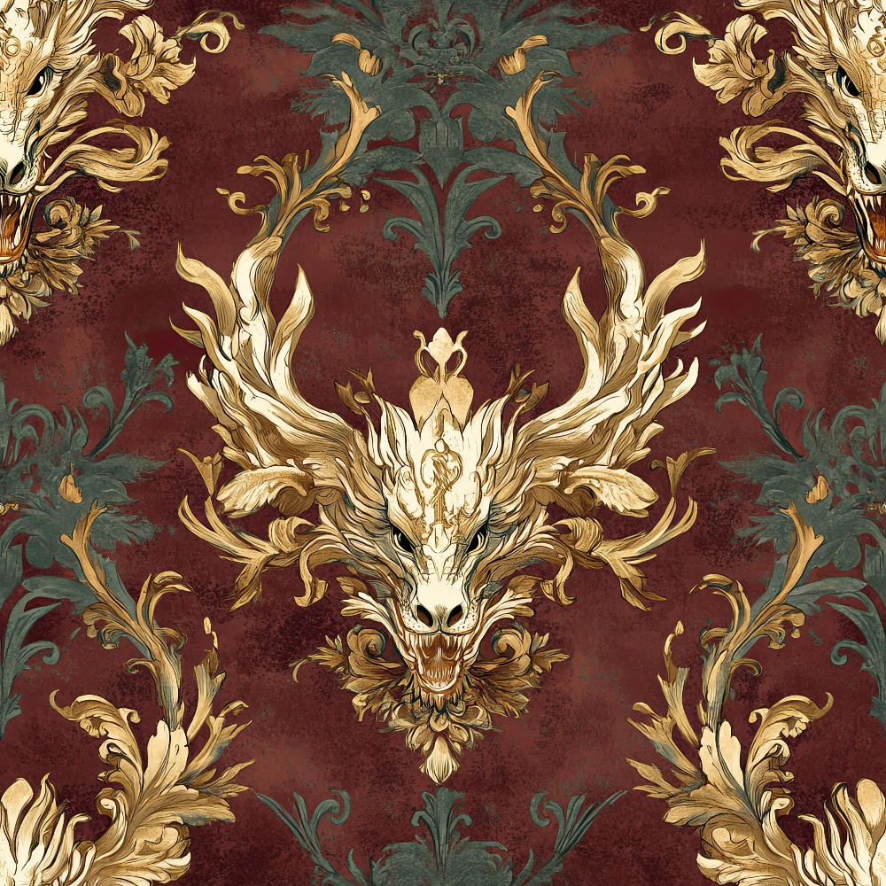 Gilded Wyvern Pattern 21 Minky Fabric