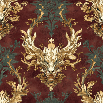 Gilded Wyvern Pattern 21 Minky Fabric