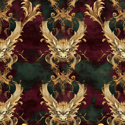 Gilded Wyvern Pattern 24 Minky Fabric