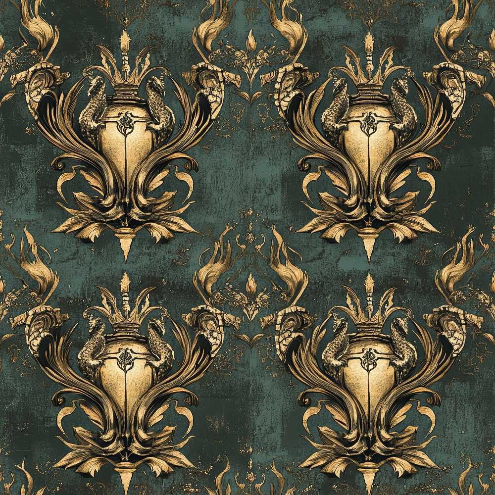Gilded Wyvern Pattern 26 Minky Fabric