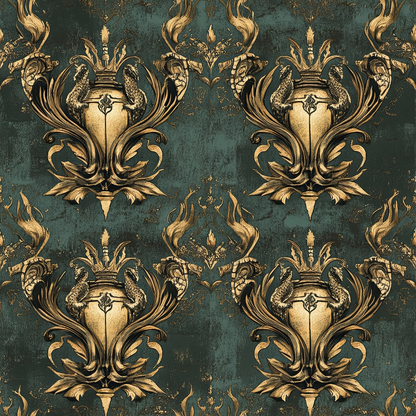 Gilded Wyvern Pattern 26 Minky Fabric