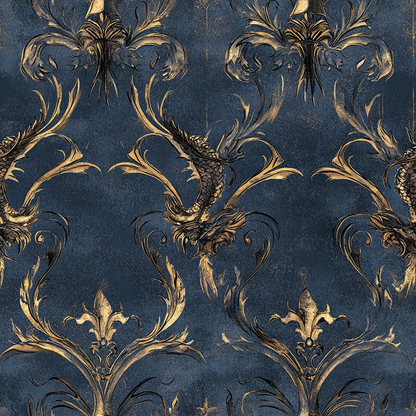 Gilded Wyvern Pattern 2 Minky Fabric