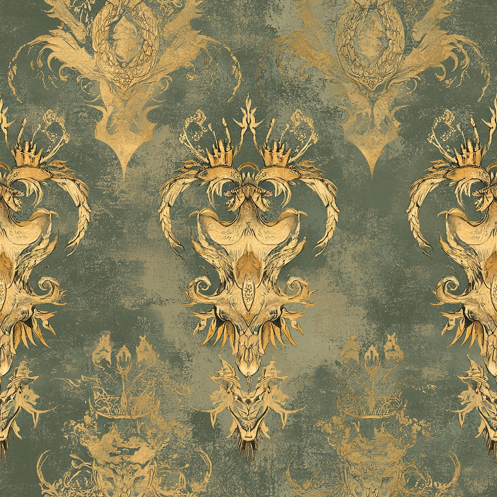 Gilded Wyvern Pattern 32 Minky Fabric
