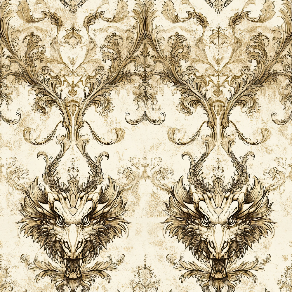 Gilded Wyvern Pattern 33 Minky Fabric