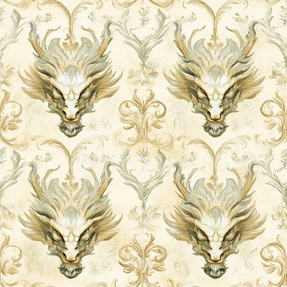 Gilded Wyvern Pattern 34 Minky Fabric
