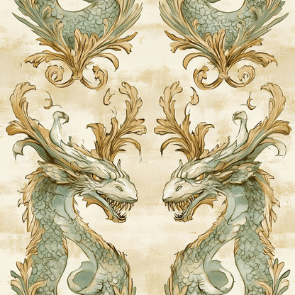 Gilded Wyvern Pattern 35 Minky Fabric