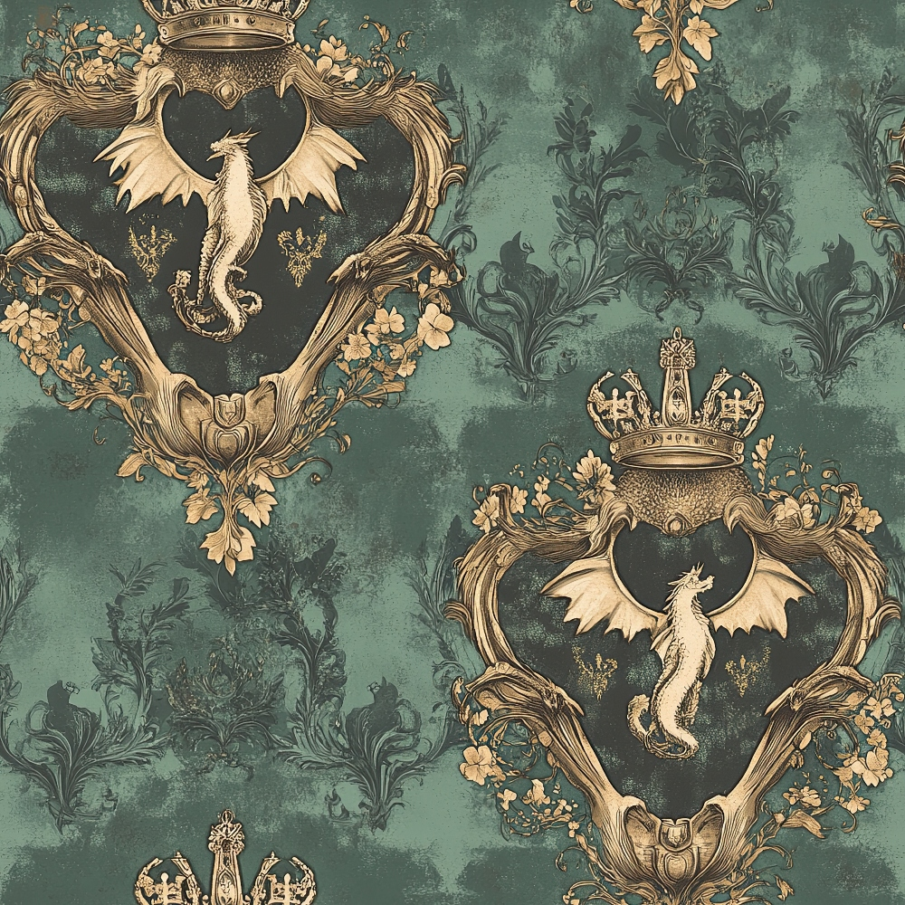 Gilded Wyvern Pattern 39 Minky Fabric