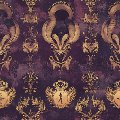 Gilded Wyvern Pattern 42 Minky Fabric
