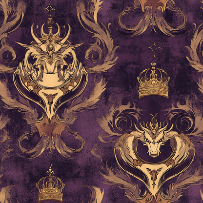 Gilded Wyvern Pattern 43 Minky Fabric