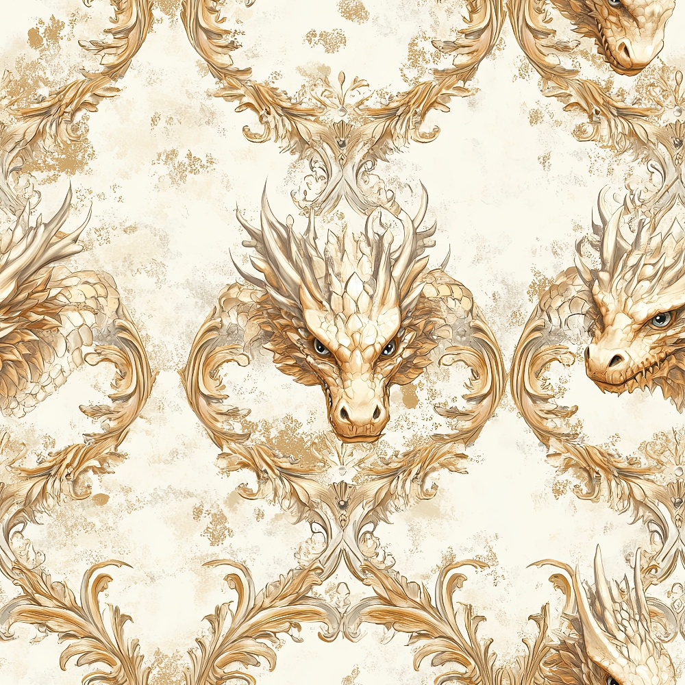 Gilded Wyvern Pattern 44 Minky Fabric