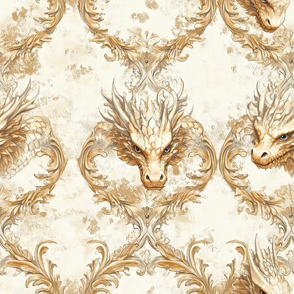Gilded Wyvern Pattern 44 Minky Fabric