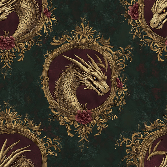 Draconian Royale Pattern 45 Quilting Cotton Fabric