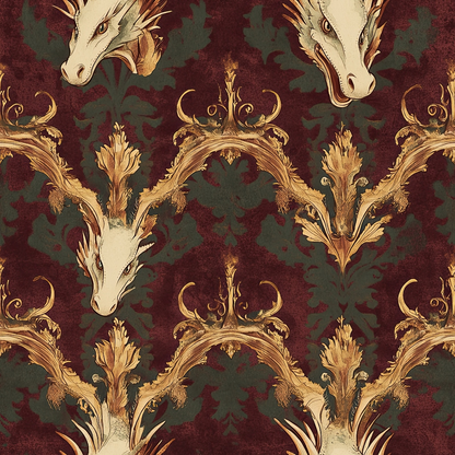 Gilded Wyvern Pattern 46 Minky Fabric