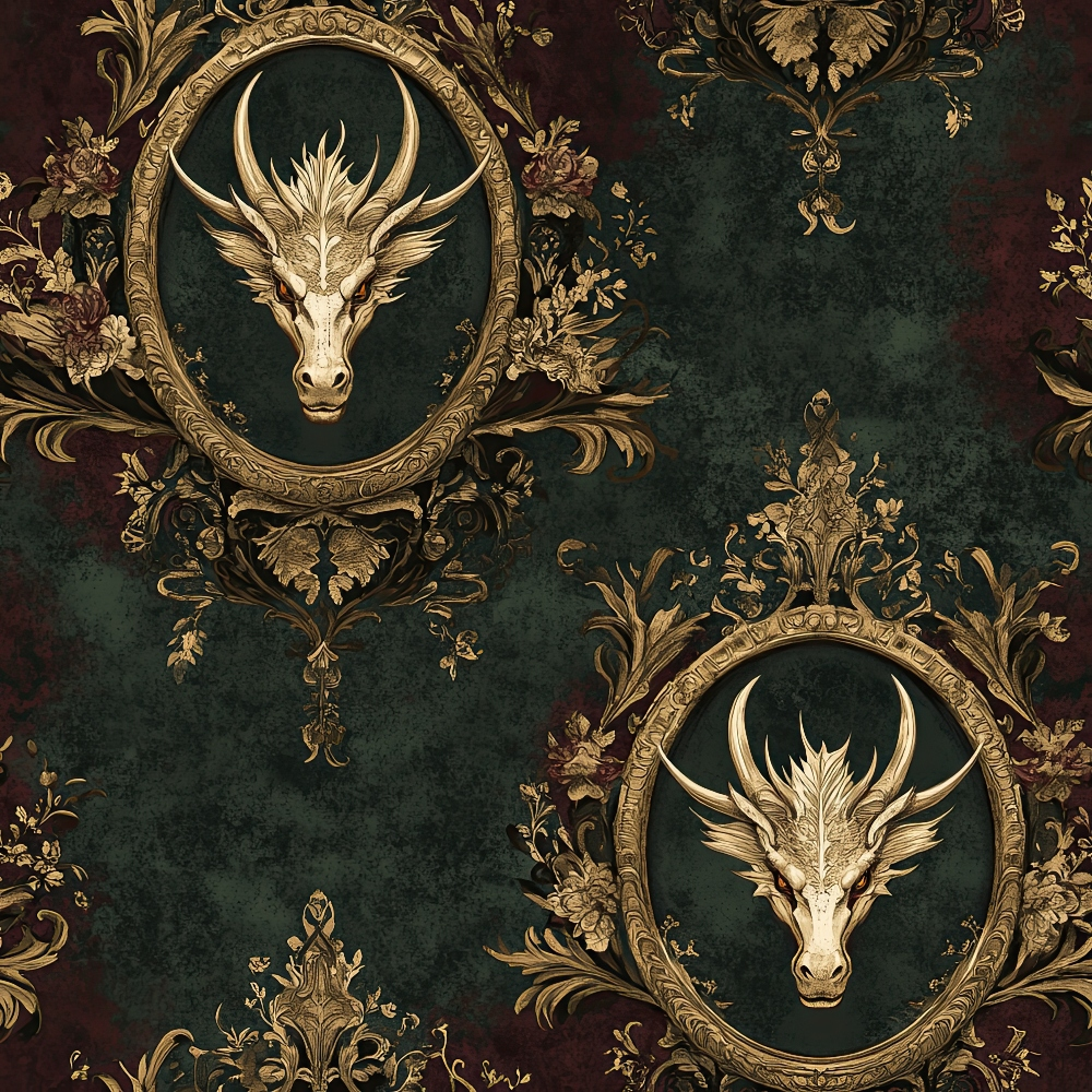 Gilded Wyvern Pattern 47 Minky Fabric
