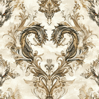 Gilded Wyvern Pattern 49 Minky Fabric