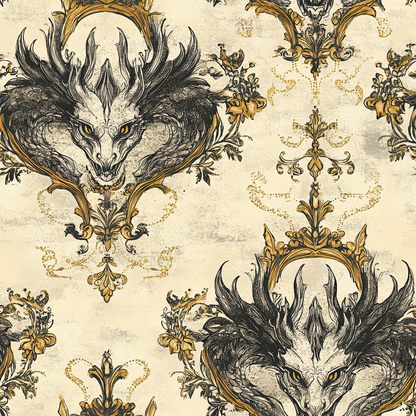 Gilded Wyvern Pattern 51 Minky Fabric