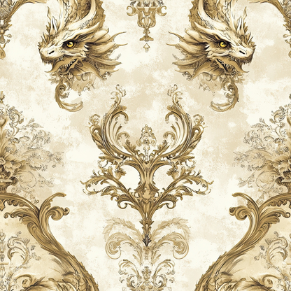 Gilded Wyvern Pattern 52 Minky Fabric