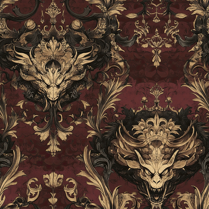 Gilded Wyvern Pattern 53 Minky Fabric