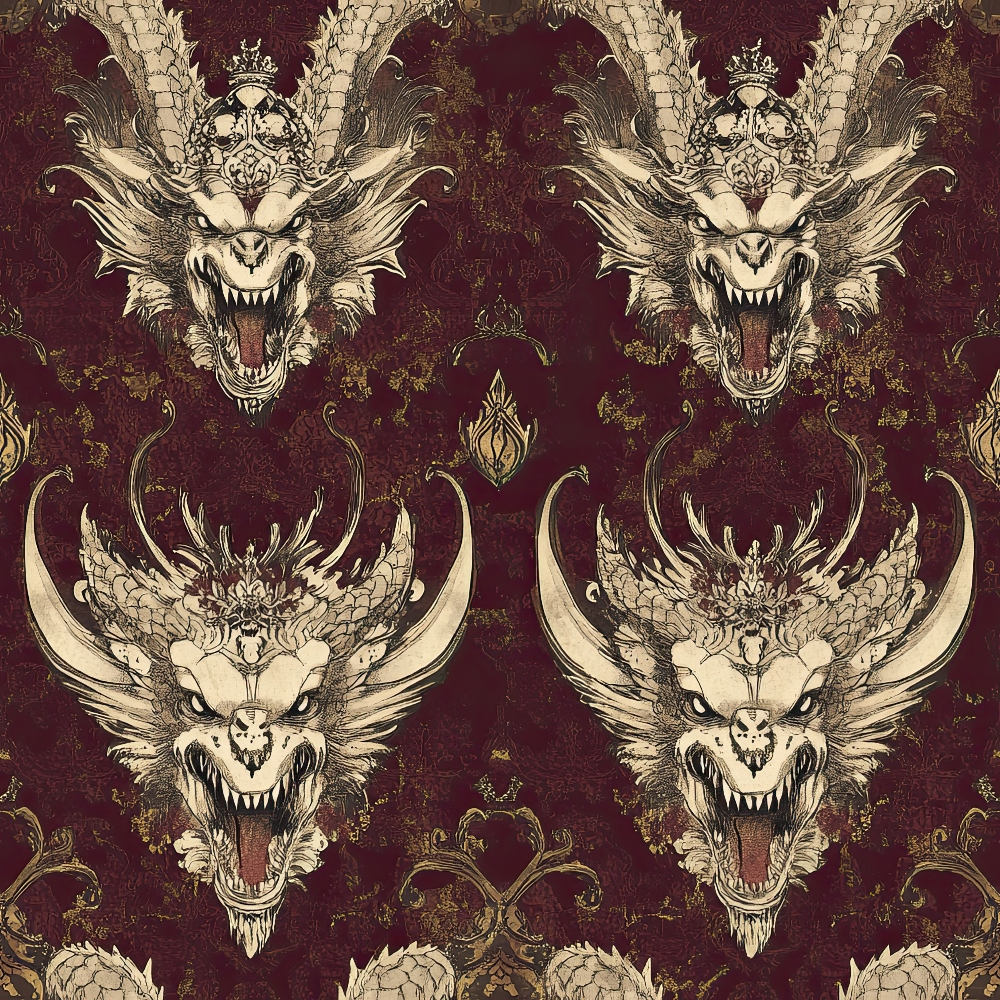 Gilded Wyvern Pattern 54 Minky Fabric
