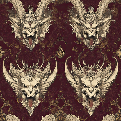 Gilded Wyvern Pattern 54 Minky Fabric