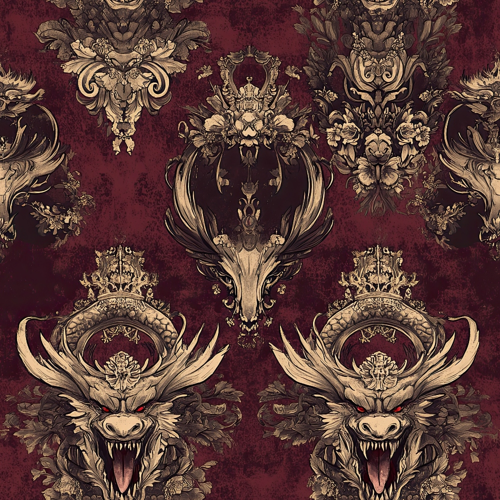 Gilded Wyvern Pattern 57 Minky Fabric