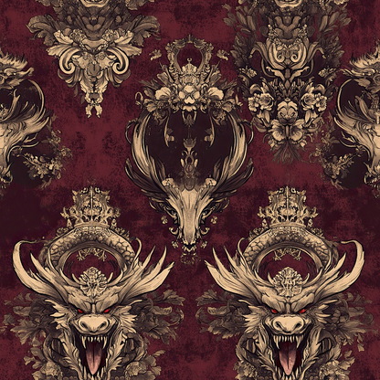 Gilded Wyvern Pattern 57 Minky Fabric