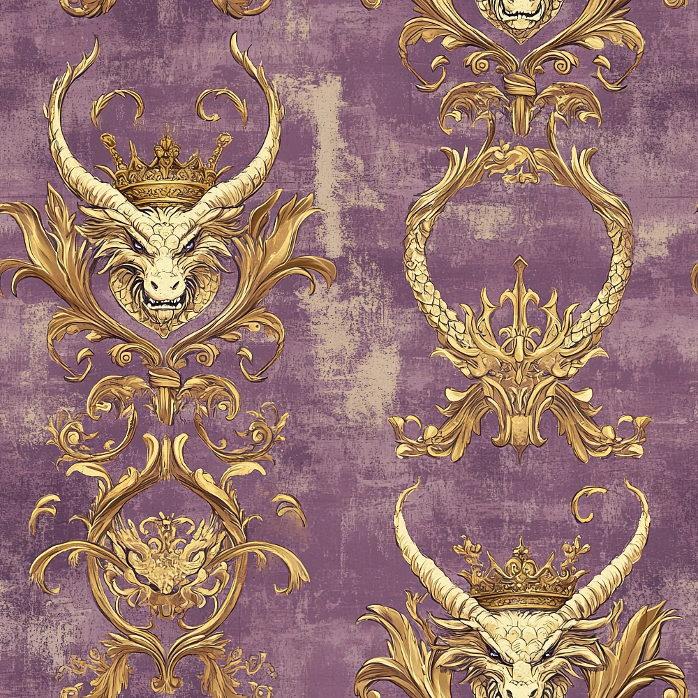 Gilded Wyvern Pattern 58 Minky Fabric