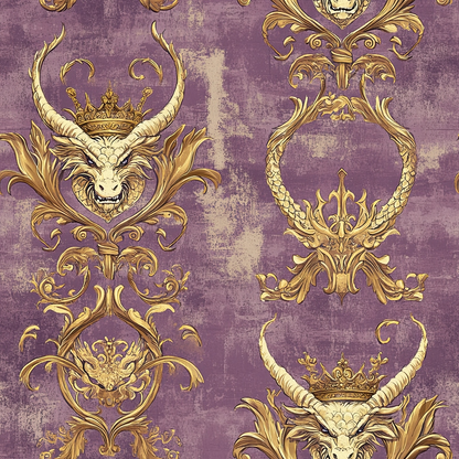 Gilded Wyvern Pattern 58 Minky Fabric