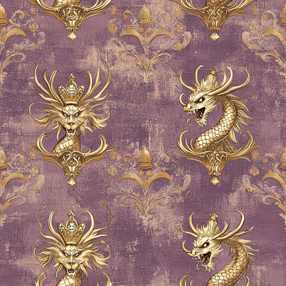 Gilded Wyvern Pattern 59 Minky Fabric