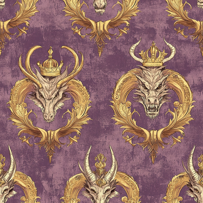 Gilded Wyvern Pattern 60 Minky Fabric