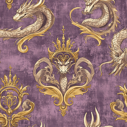 Draconian Royale Pattern 61 Quilting Cotton Fabric