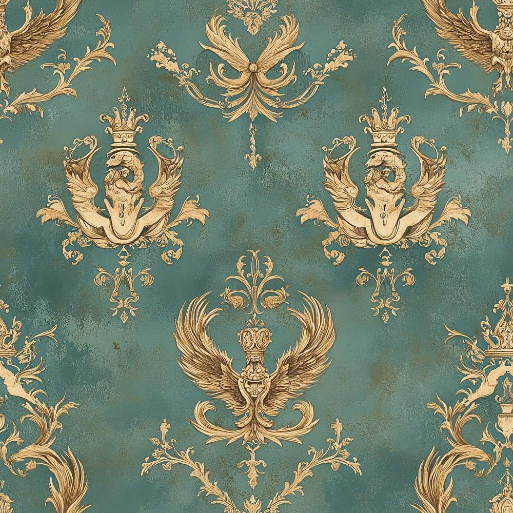 Gilded Wyvern Pattern 62 Minky Fabric