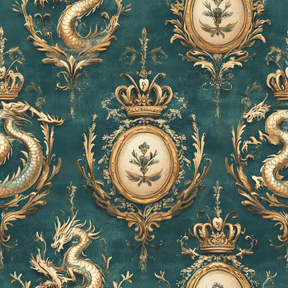 Gilded Wyvern Pattern 63 Minky Fabric