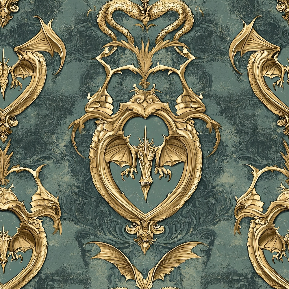 Gilded Wyvern Pattern 69 Minky Fabric