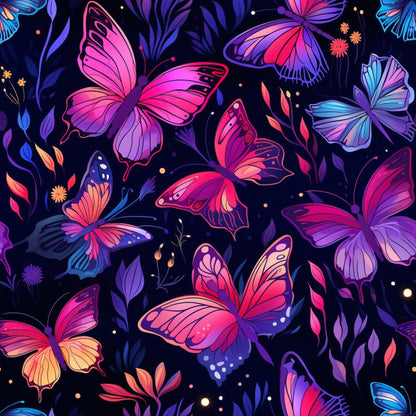 Dreamy Butterflies Purple and Pink Pattern 4 Quilting Cotton Fabric