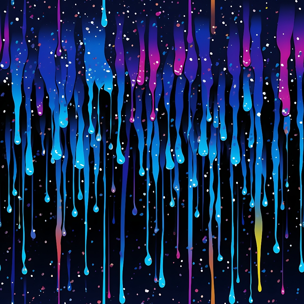Dripping Blue Liquid Pattern 1 Minky Fabric