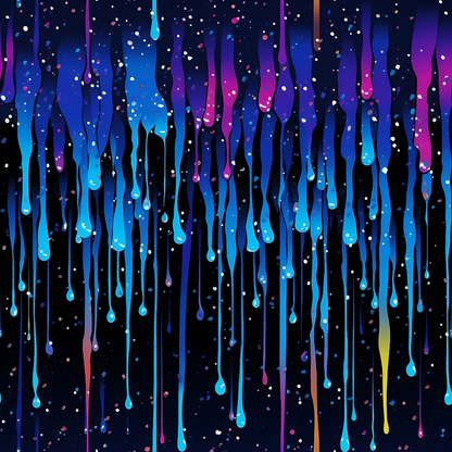 Dripping Blue Liquid Pattern 1 Minky Fabric
