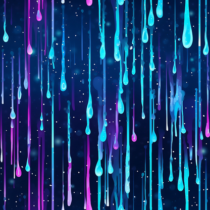 Dripping Blue Liquid Pattern 3 Minky Fabric