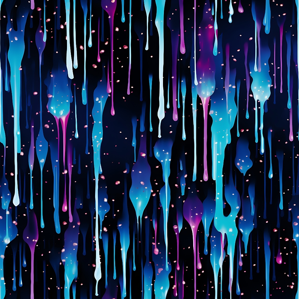 Dripping Blue Liquid Pattern 4 Minky Fabric