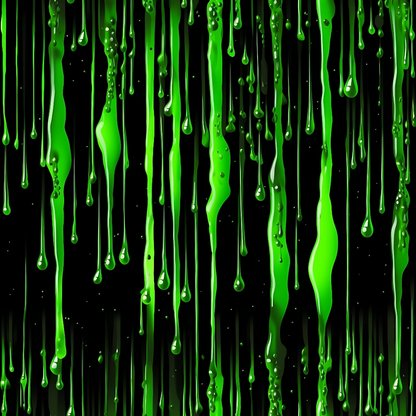 Dripping Green Liquid Pattern 1 Minky Fabric