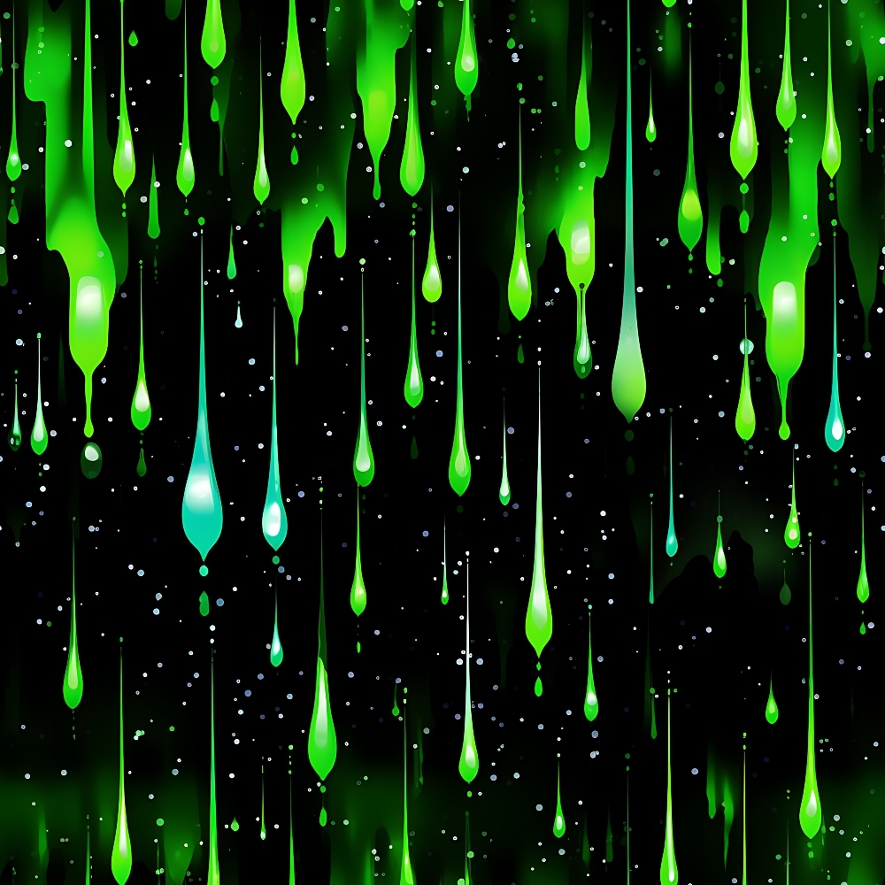 Dripping Green Liquid Pattern 2 Minky Fabric