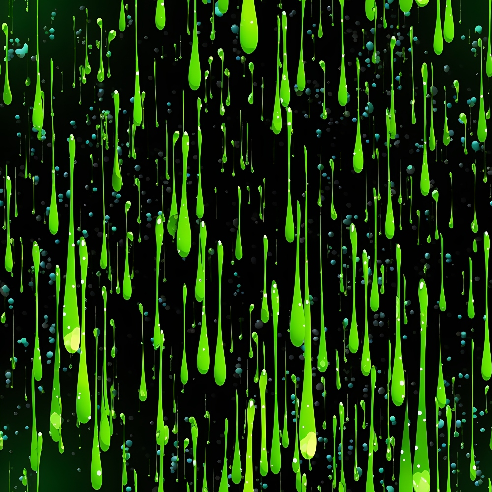 Dripping Green Liquid Pattern 4 Minky Fabric