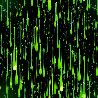 Dripping Green Liquid Pattern 4 Minky Fabric