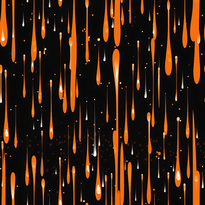 Dripping Orange Liquid Pattern 2 Minky Fabric
