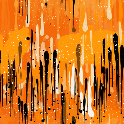 Dripping Orange Liquid Pattern 3 Minky Fabric