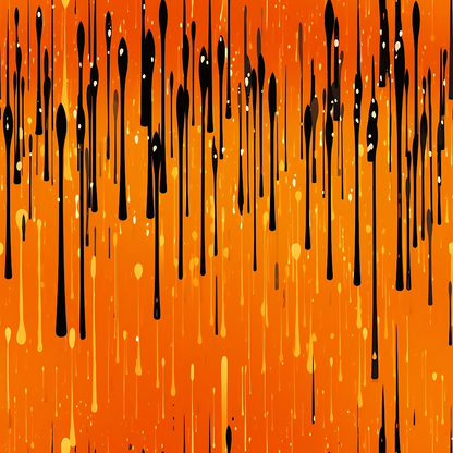 Dripping Orange Liquid Pattern 4 Minky Fabric